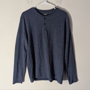 Bonobos Blue Long Sleeve Henley Shirt
